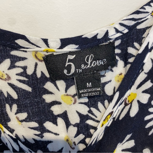 ๐๏ธ 4 for 20$ - 5th & Love Floral Short Dress / Black & White / M - Picture 4 of 7